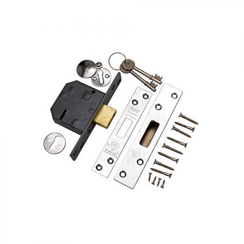 Yale 5 Lever Deadlock brass finish 67mm